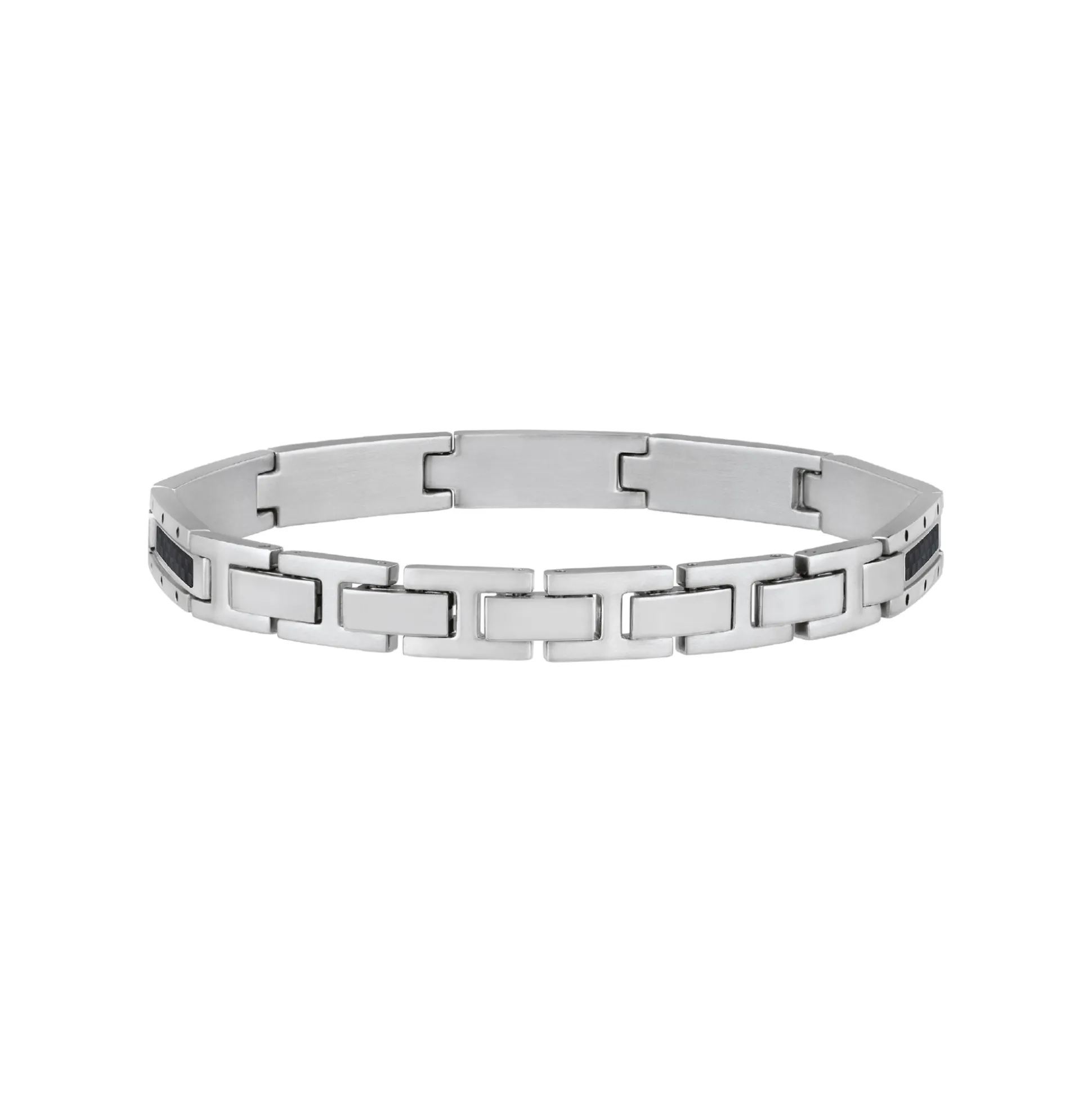 ABARTH-STEEL BRACELET WITH CARBON FIBER INSERTS