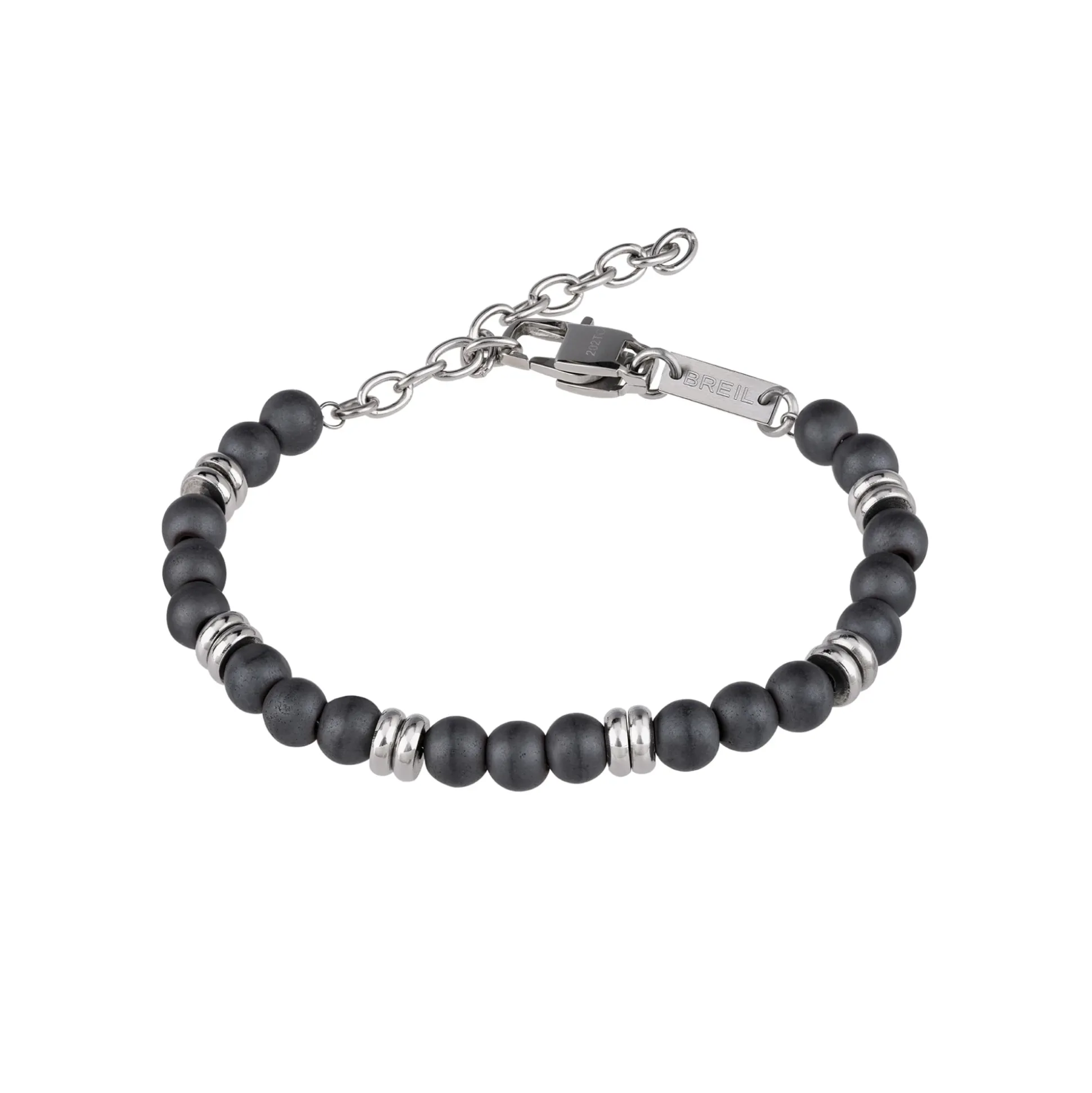 ARTHA-BRACELET IN STEEL AND NATURAL STONES