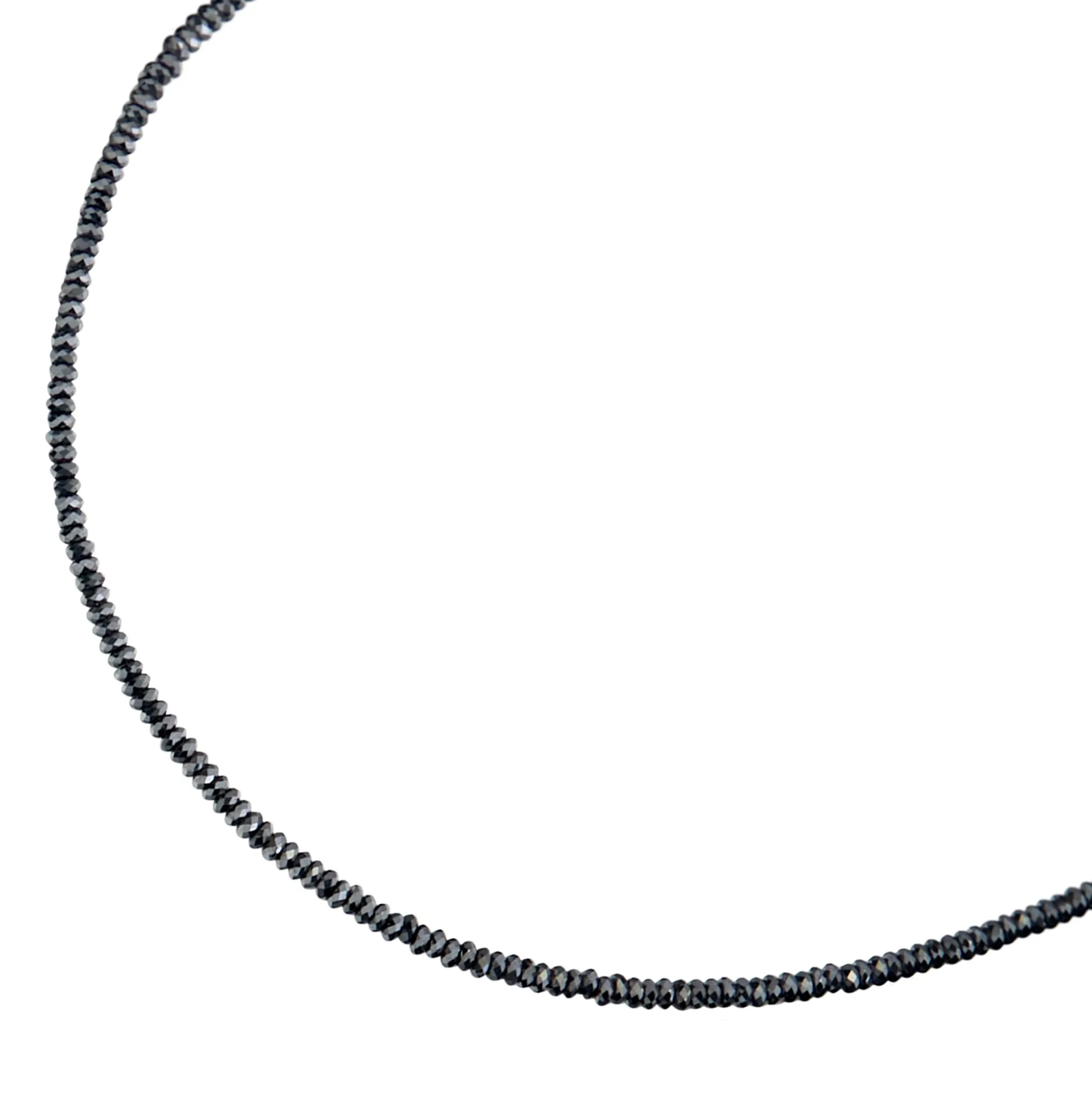B ROCKS-HEMATITE AND STEEL SCARF NECKLACE