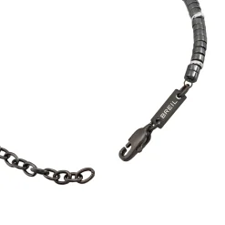B ROCKS-STEEL AND HEMATITE BRACELET