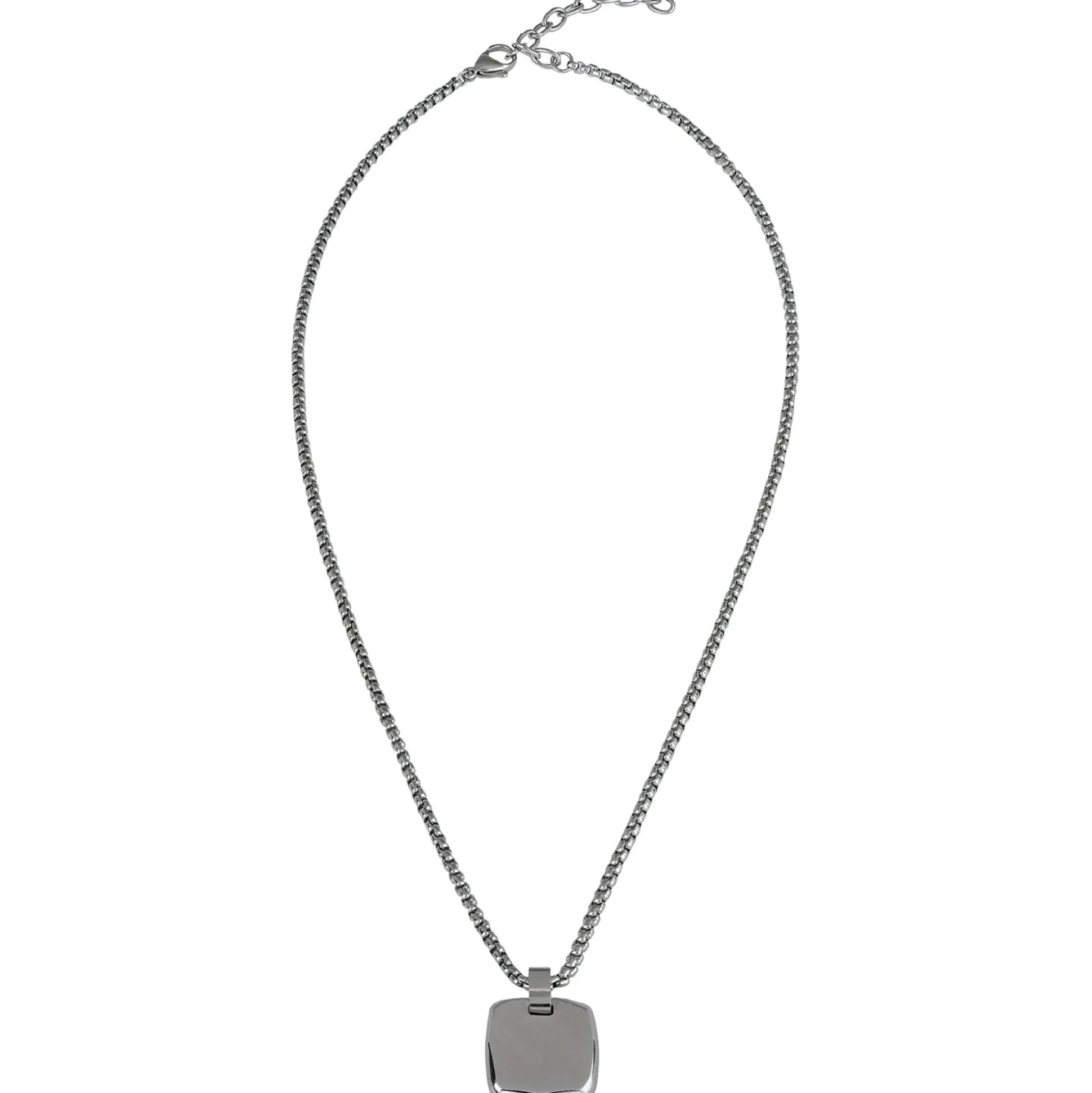 B SEAL-STEEL NECKLACE WITH CUSTOMIZABLE TAG