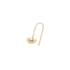 B WIRED-SINGLE IP GOLD STEEL EARRING WITH NATURAL PEARL