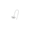 B WIRED-SINGLE STEEL EARRING WITH NATURAL PEARL