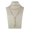 B WITCH-POISHED IP ROSE GOLD LONG PENDANT