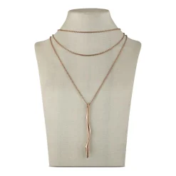 B WITCH-POISHED IP ROSE GOLD LONG PENDANT