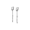 B WITCH-STAINLESS STEEL EARRINGS WITH CHAIN AND ELEMENT