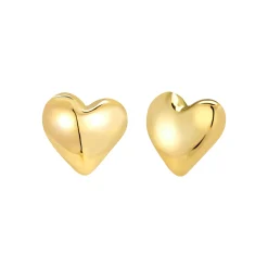 BIG HEART-STAINLESS STEEL CLIP-ON EARRINGS