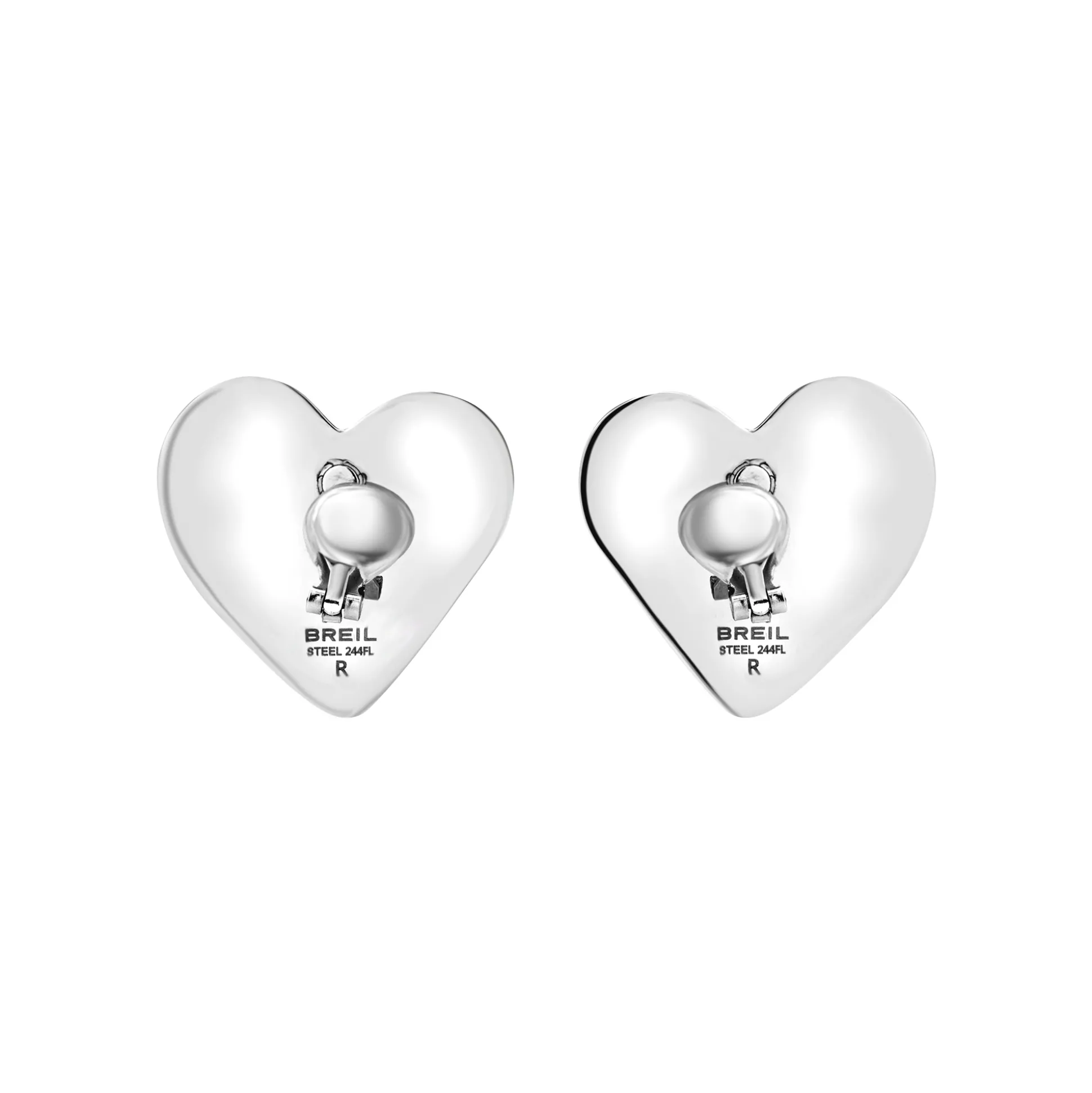 BIG HEART-STAINLESS STEEL CLIP-ON EARRINGS
