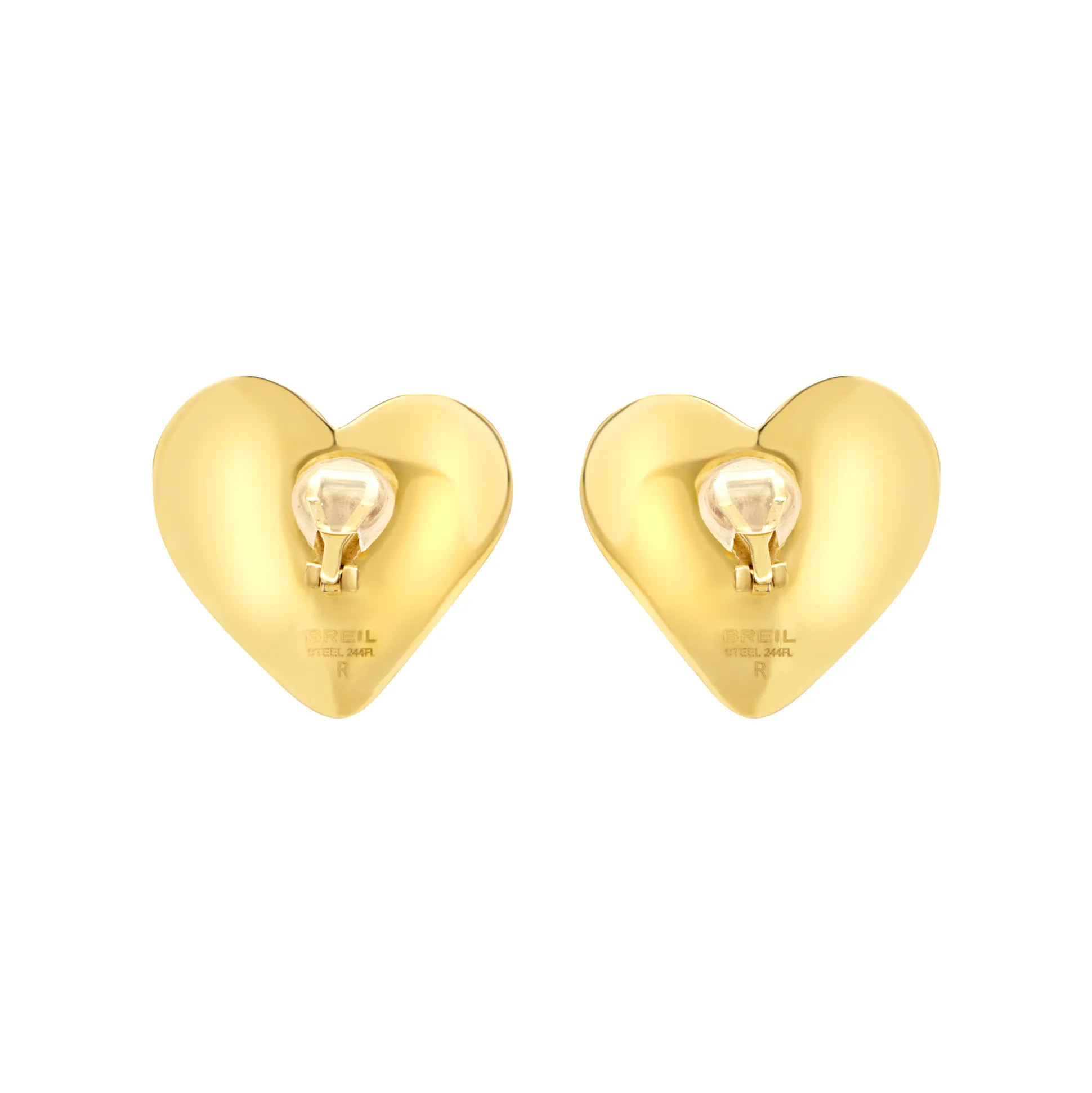 BIG HEART-STAINLESS STEEL CLIP-ON EARRINGS