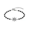 BLACK ONYX-STAINLESS STEEL AND BLACK ONIX BRACELET