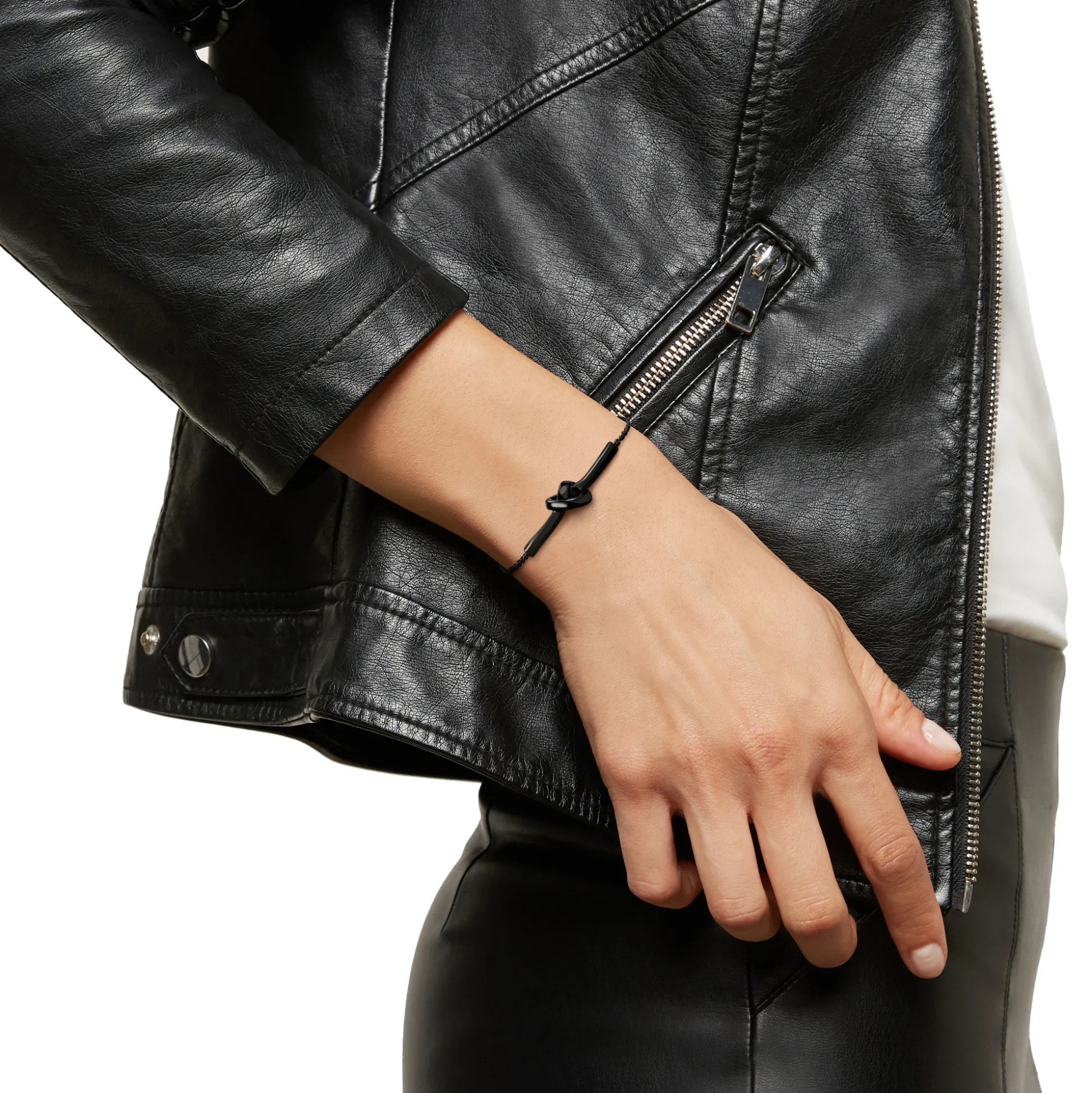 B&ME-POLISHED IP BLACK STEEL BRACELET
