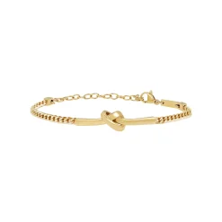 B&ME-POLISHED IP GOLD STEEL BRACELET