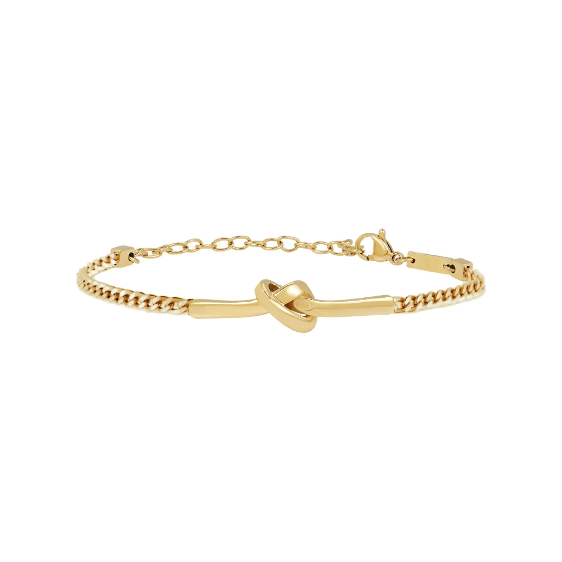 B&ME-POLISHED IP GOLD STEEL BRACELET