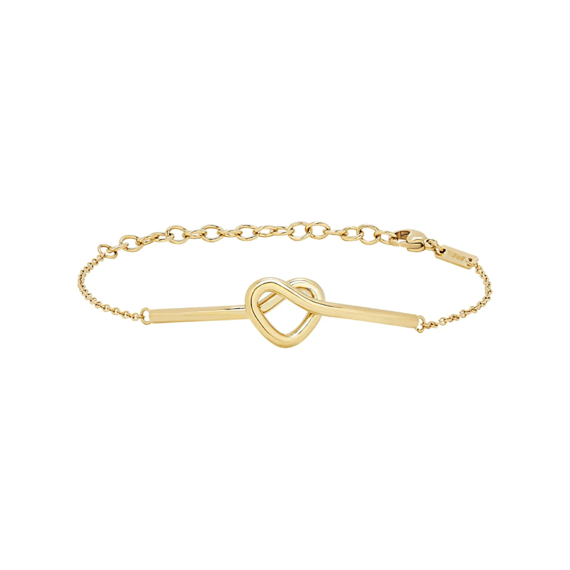 B&ME-POLISHED IP GOLD STEEL BRACELET