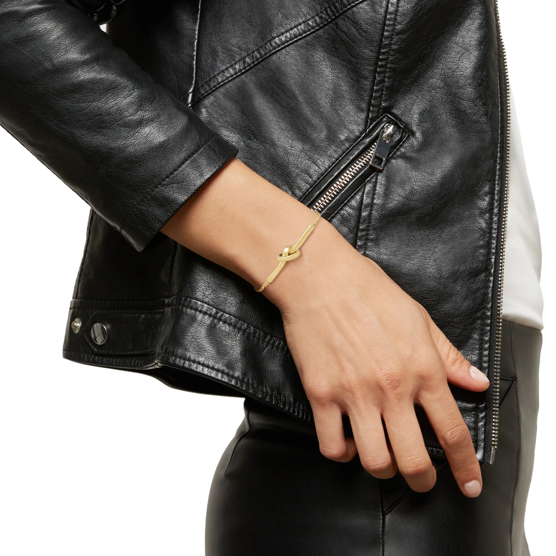 B&ME-POLISHED IP GOLD STEEL BRACELET