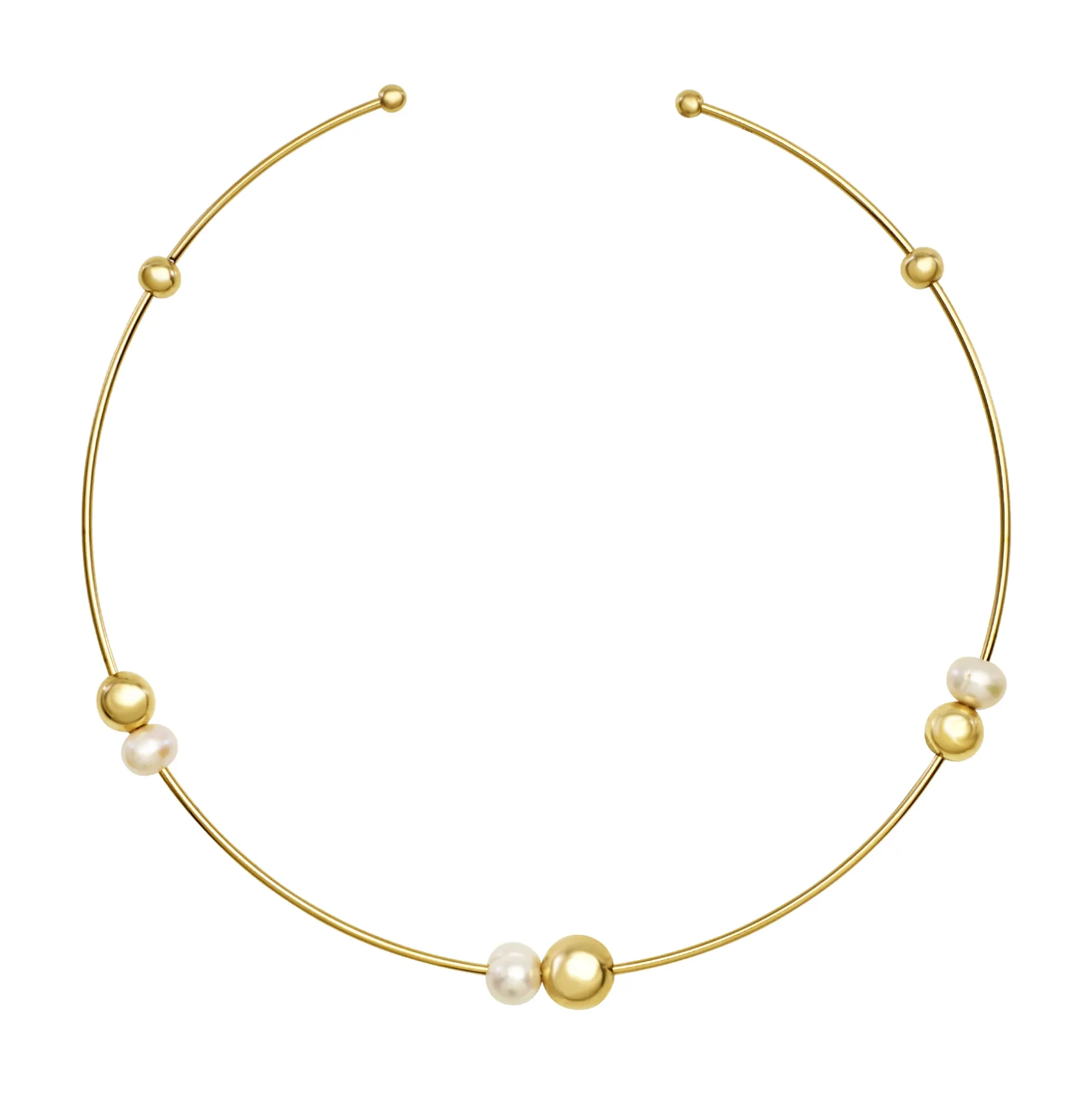 BUBBLE-BUBBLE IP GOLD NECKLACE