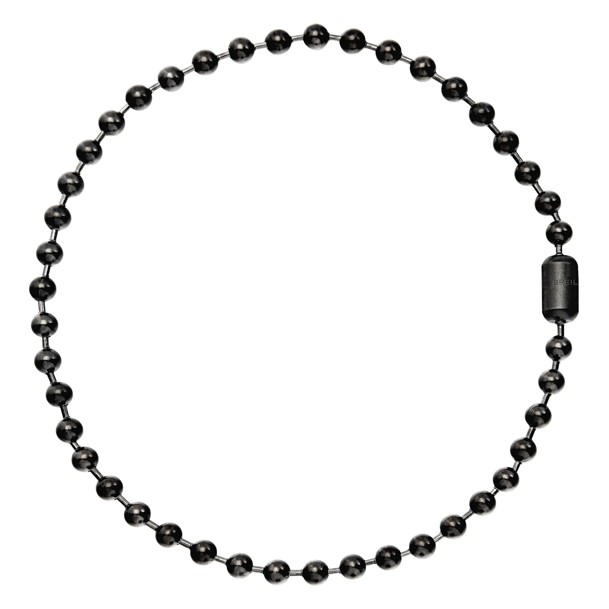 BUBBLE-GUN COLORED STAINLESS STEEL NECKLACE