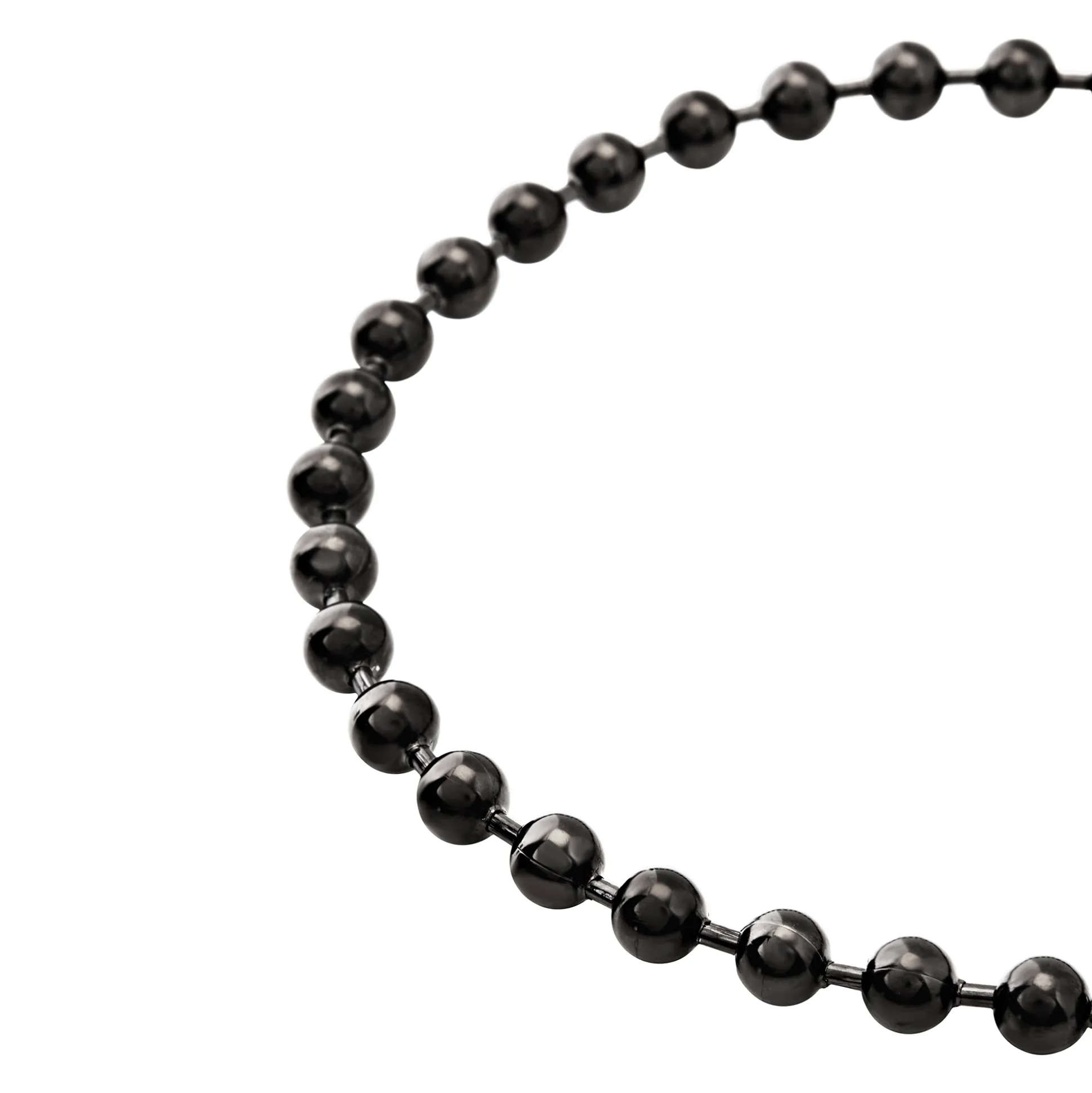 BUBBLE-GUN COLORED STAINLESS STEEL NECKLACE