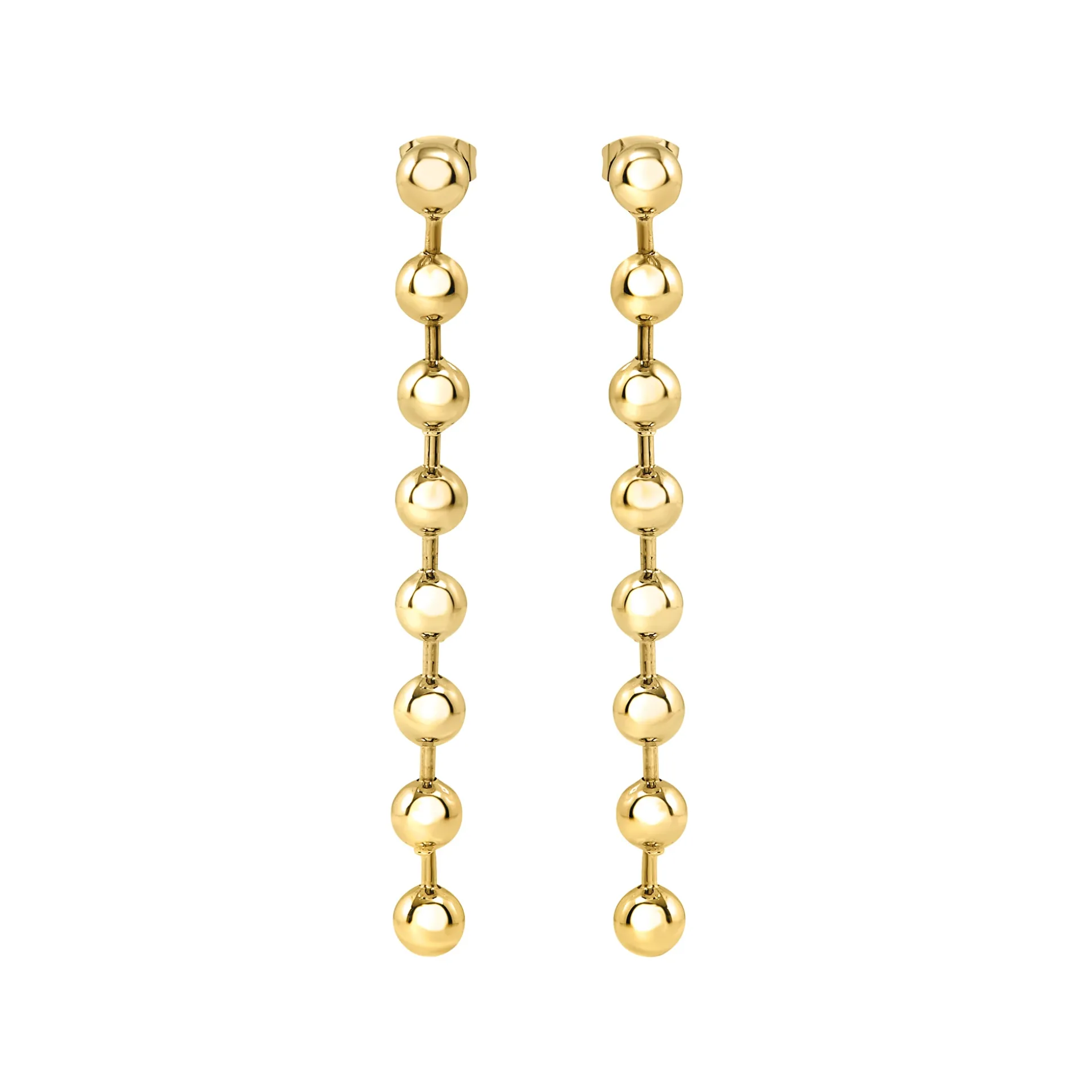 BUBBLE-STAINLESS STEEL EARRINGS - GOLD COLORED