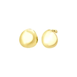 BUBBLE-STAINLESS STEEL EARRINGS - GOLD COLORED