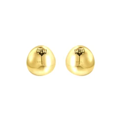BUBBLE-STAINLESS STEEL EARRINGS - GOLD COLORED