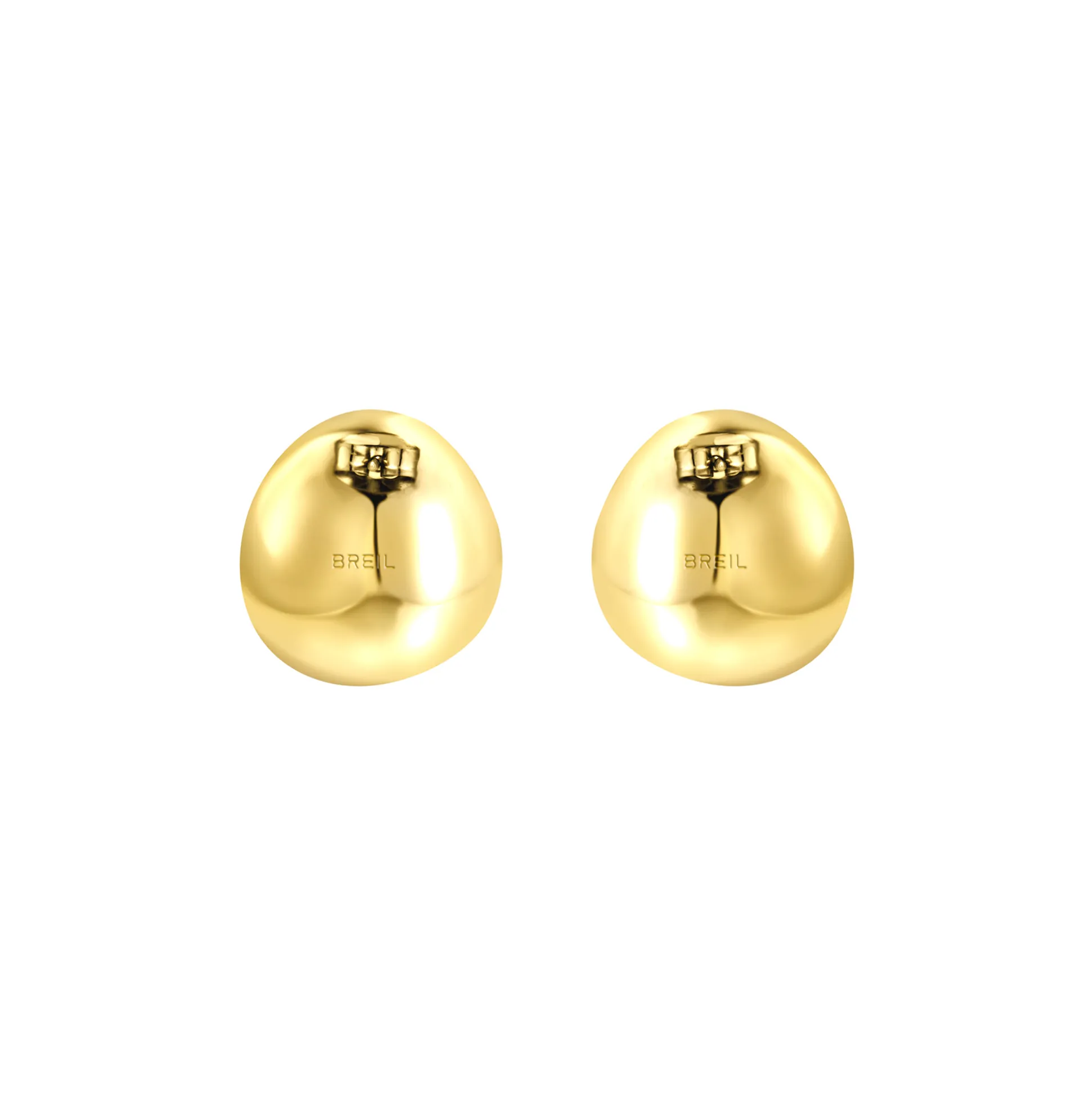 BUBBLE-STAINLESS STEEL EARRINGS - GOLD COLORED