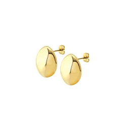 BUBBLE-STAINLESS STEEL EARRINGS - GOLD COLORED
