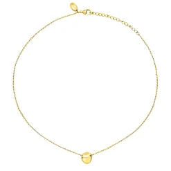 BUBBLE-STAINLESS STEEL NECKLACE - GOLD COLORED