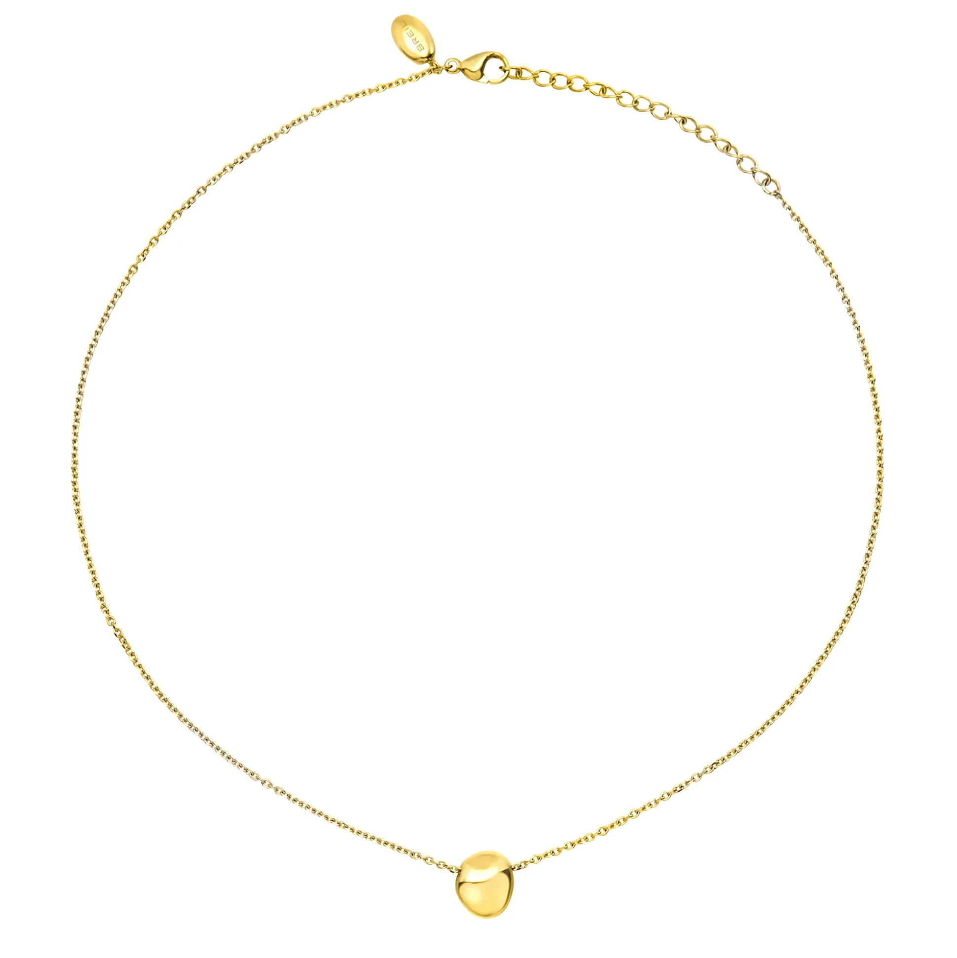 BUBBLE-STAINLESS STEEL NECKLACE - GOLD COLORED
