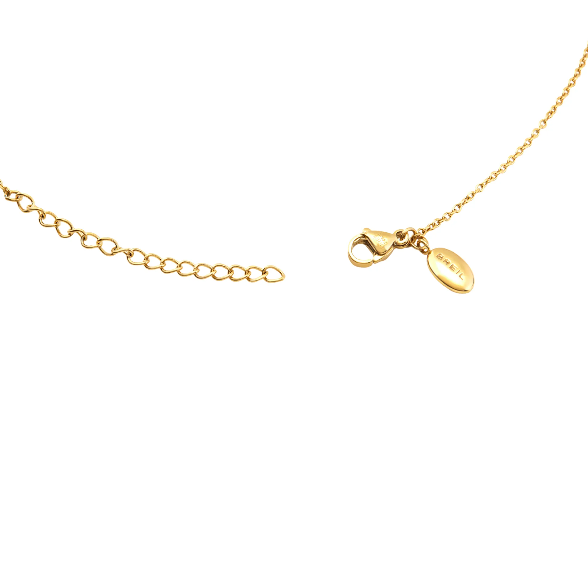 BUBBLE-STAINLESS STEEL NECKLACE - GOLD COLORED