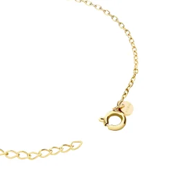 CANDY-GOLD-COLORED STEEL BRACELET WITH JADE
