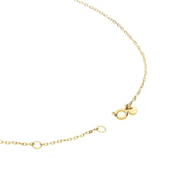 CANDY-GOLD-COLORED STEEL NECKLACE WITH JADE