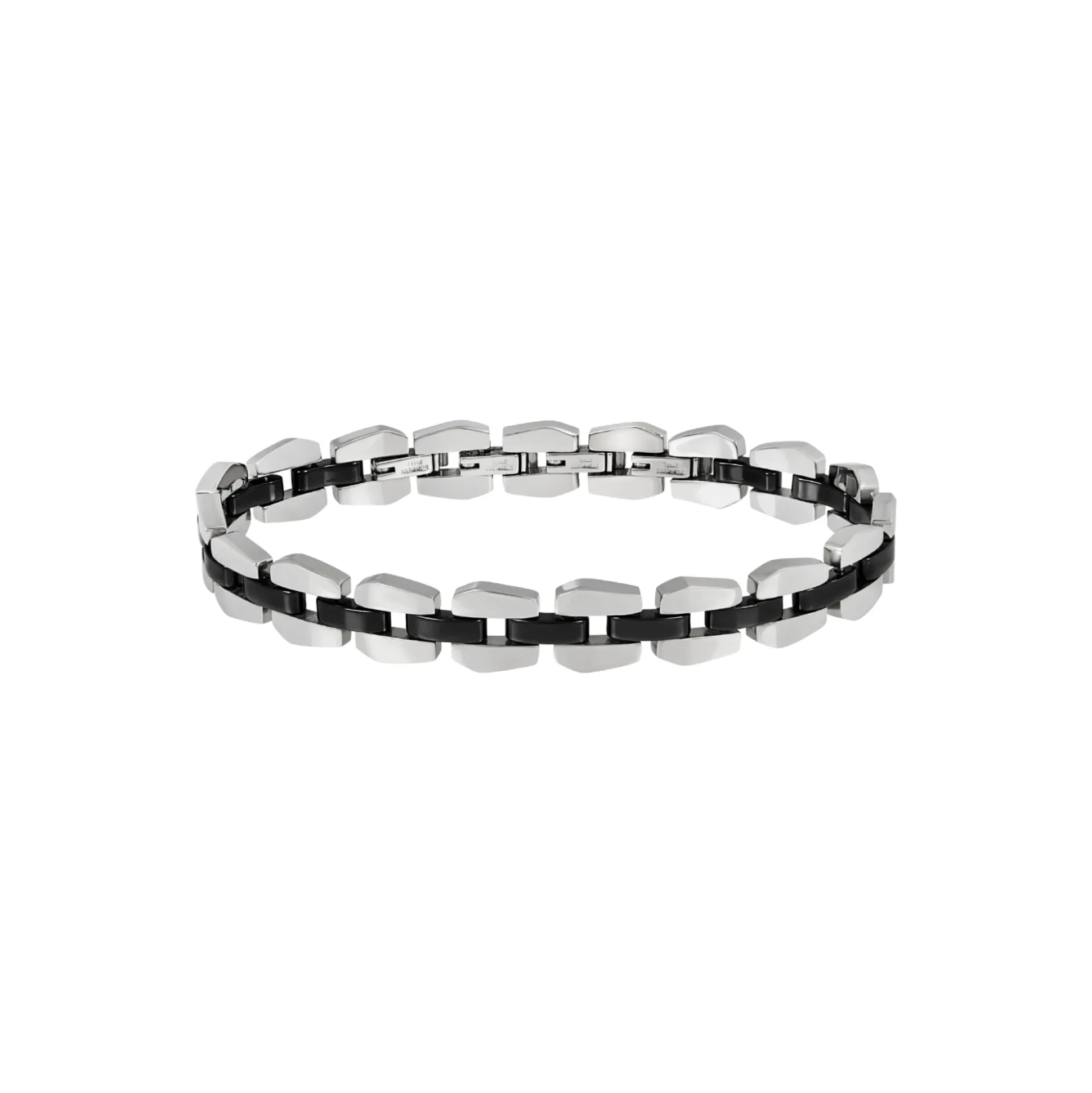 CERAMIC BRICK-STAINLESS STEEL AND CERAMIC BRACELET
