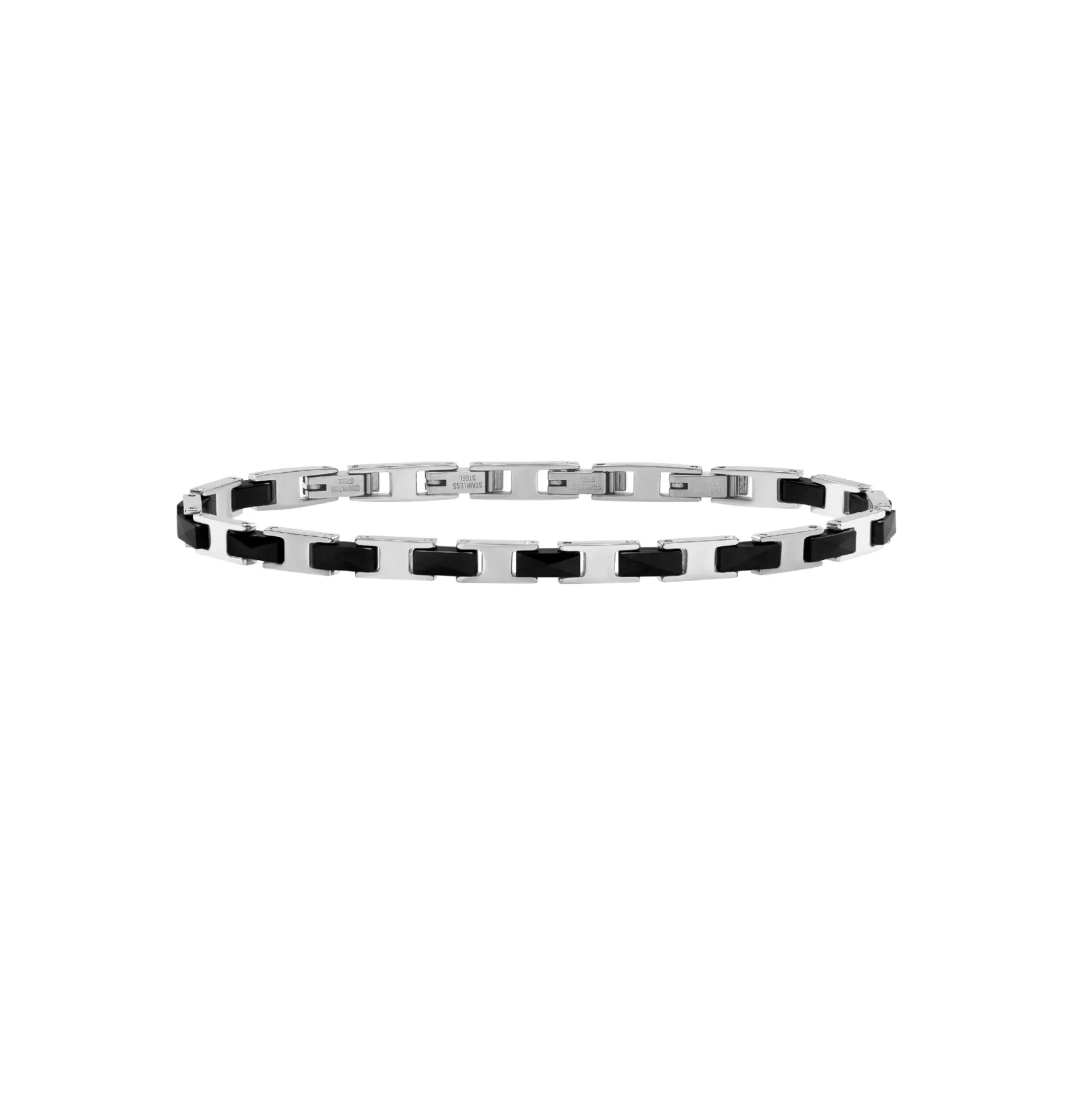 CERAMIC BRICK-STAINLESS STEEL AND CERAMIC BRACELET