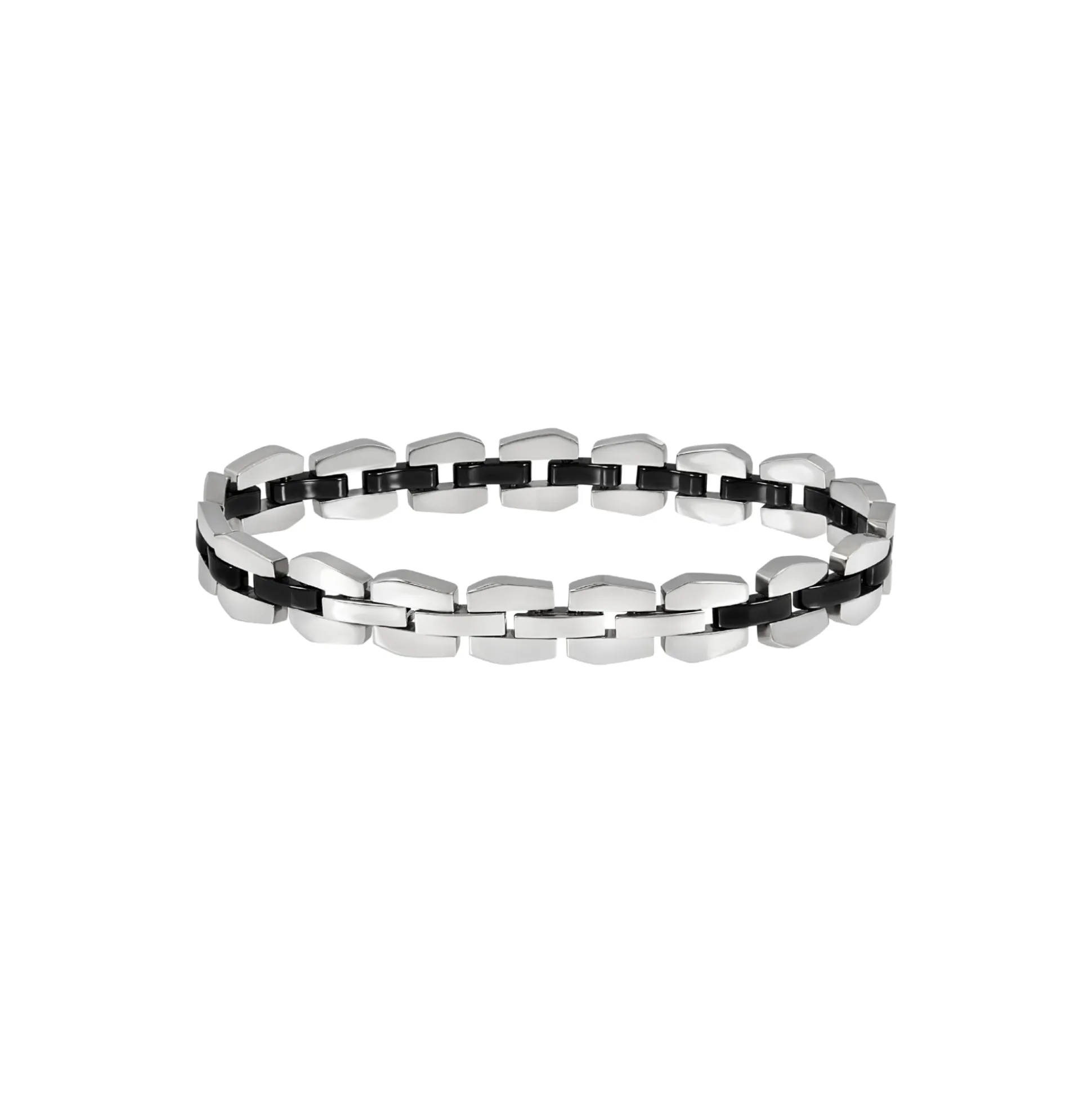 CERAMIC BRICK-STAINLESS STEEL AND CERAMIC BRACELET