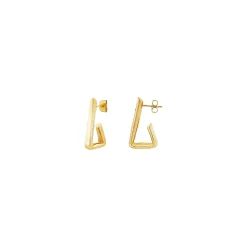 FLOW-GOLD COLORED STEEL EARRINGS