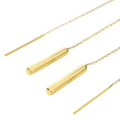 FLOW-GOLD COLORED STEEL EARRINGS