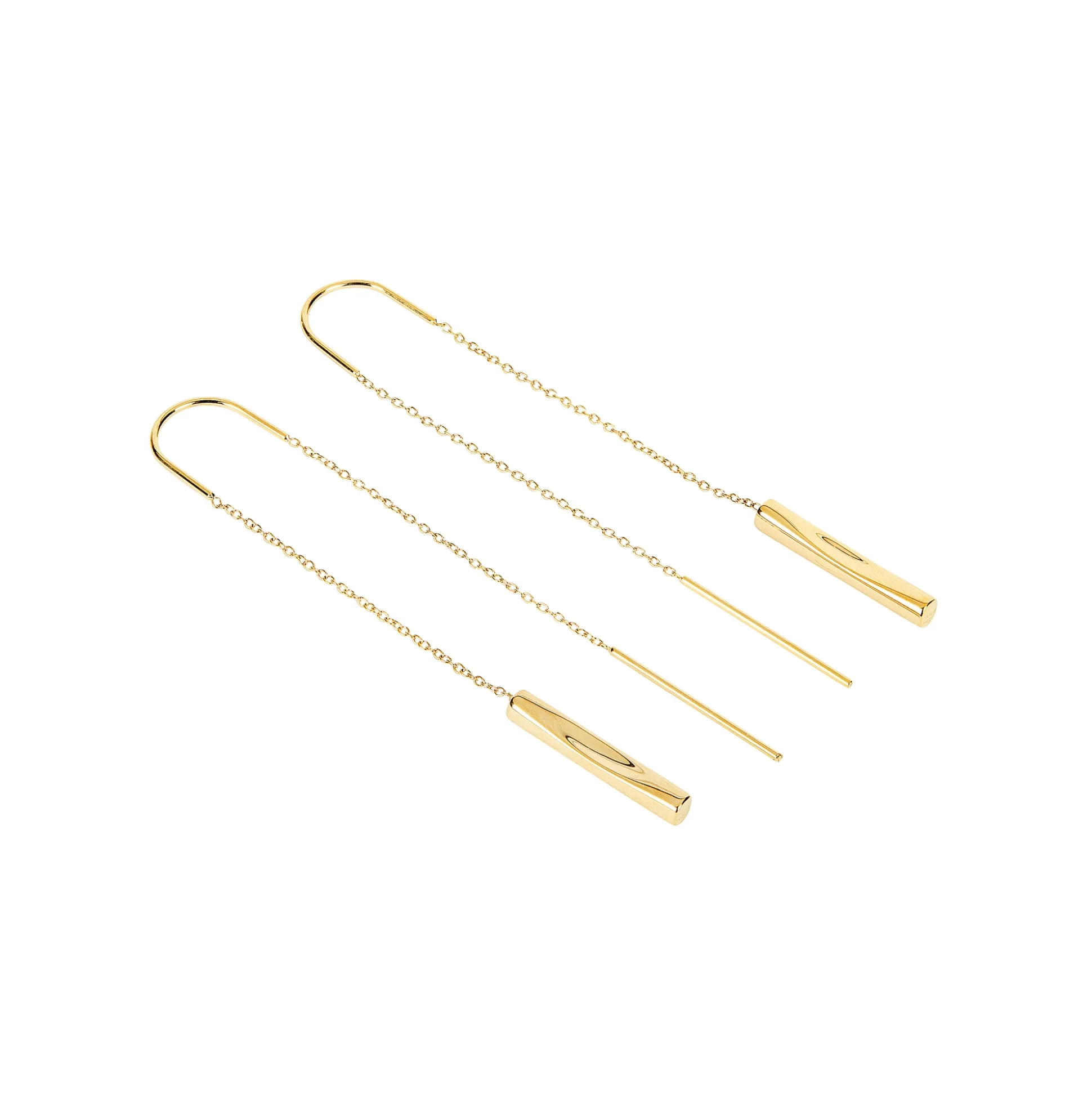 FLOW-GOLD COLORED STEEL EARRINGS