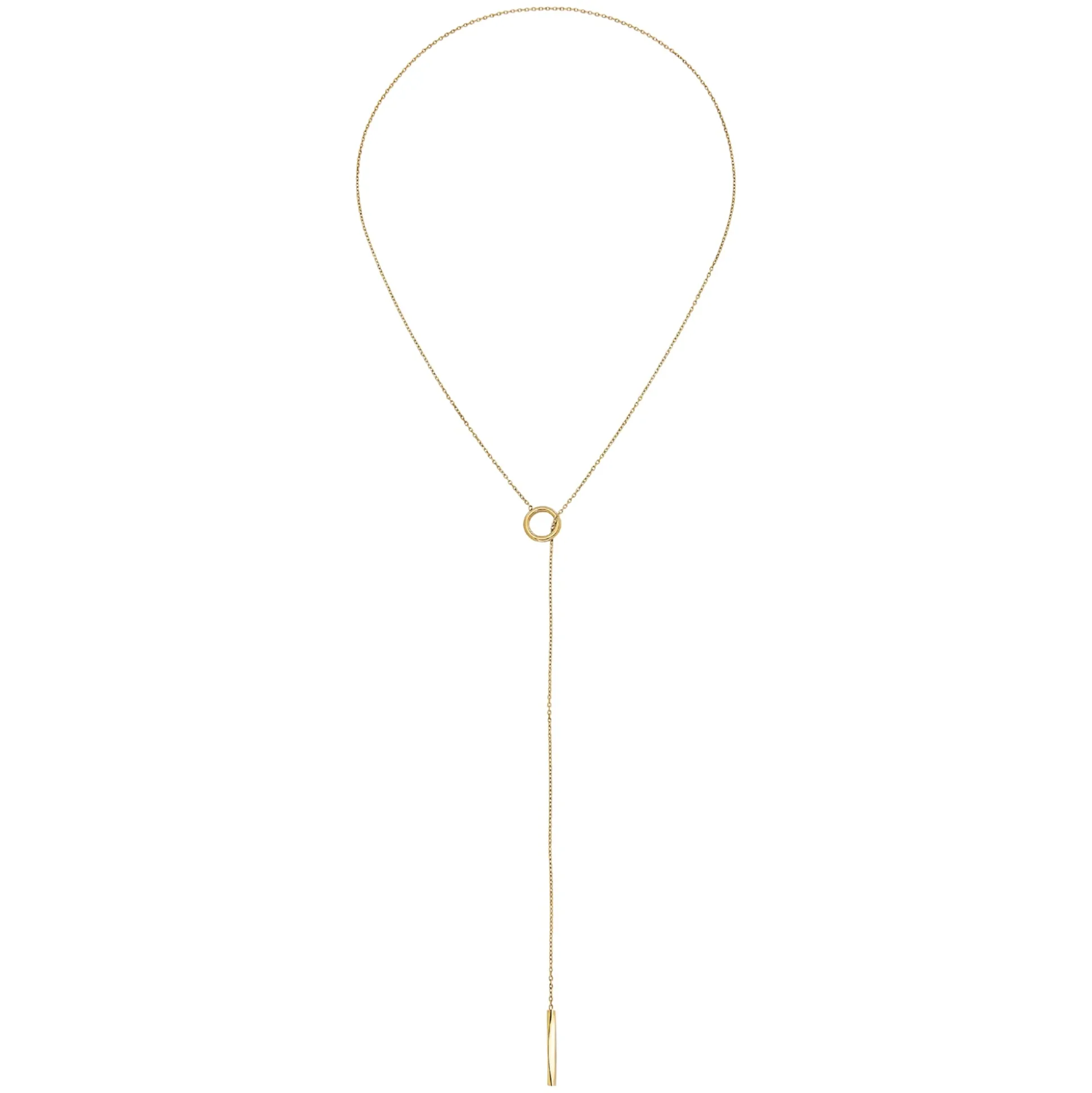 FLOW-GOLD COLORED STEEL NECKLACE