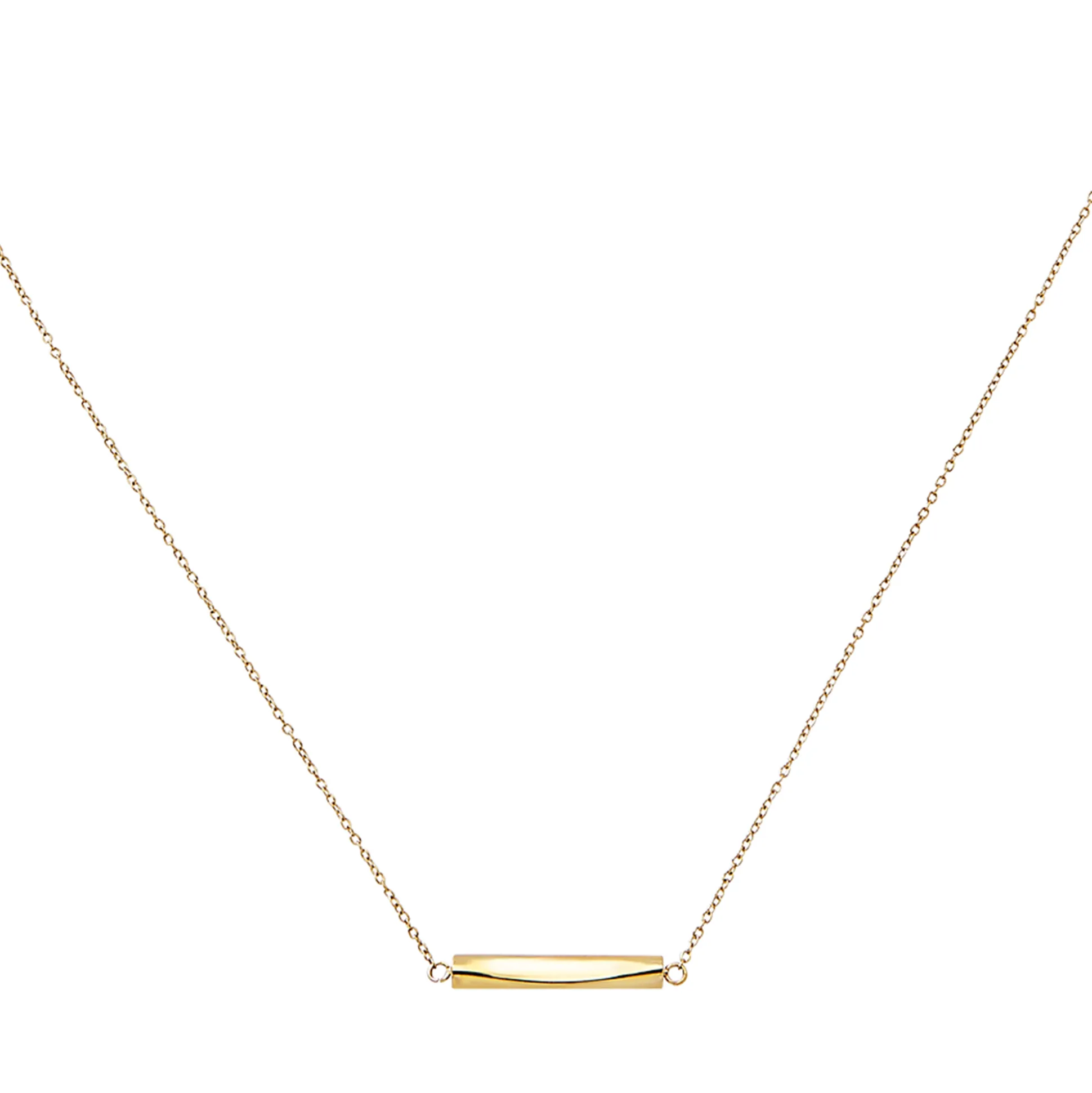 FLOW-GOLD COLORED STEEL NECKLACE