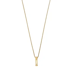 FLOW-GOLD-COLORED STEEL NECKLACE WITH PENDANT