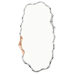 FLOWING-POLISH STAINLESS STEEL AND IP ROSE GOLD ANODIZED ALUMINIUM MULTI-WEARABLE NECKLACE