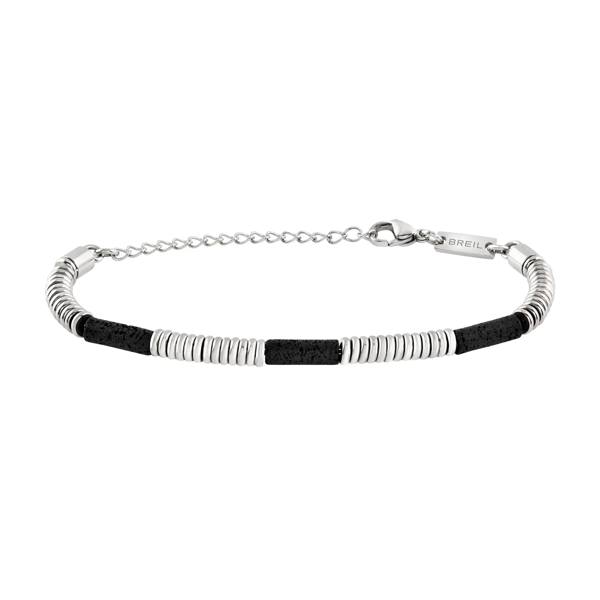 FUSION-STEEL AND LAVA BRACELET