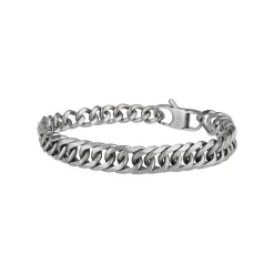 GRITTY-BRUSHED STEEL BRACELET