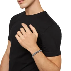 GRITTY-BRUSHED STEEL BRACELET