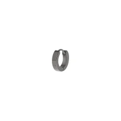 GRITTY-SINGLE IP BLACK STEEL EARRING