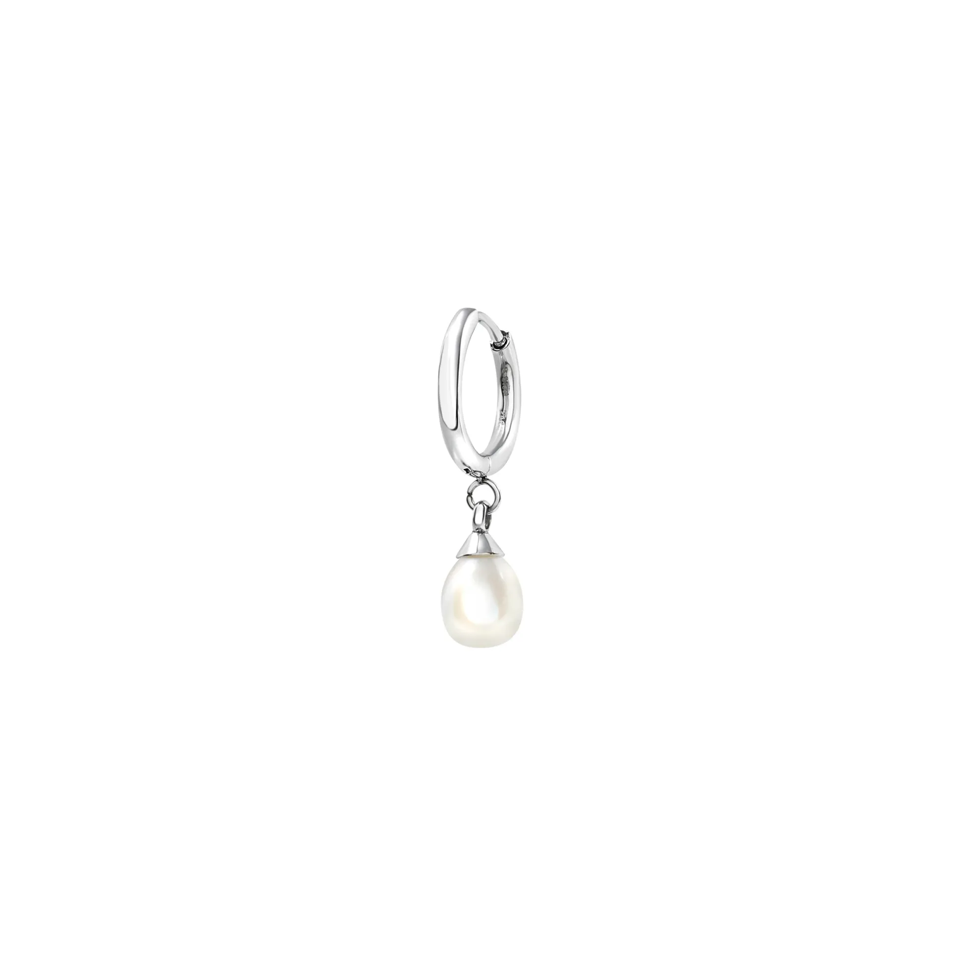 HAZARD-STAINLESS STEEL EARRING WITH NATURAL PEARL