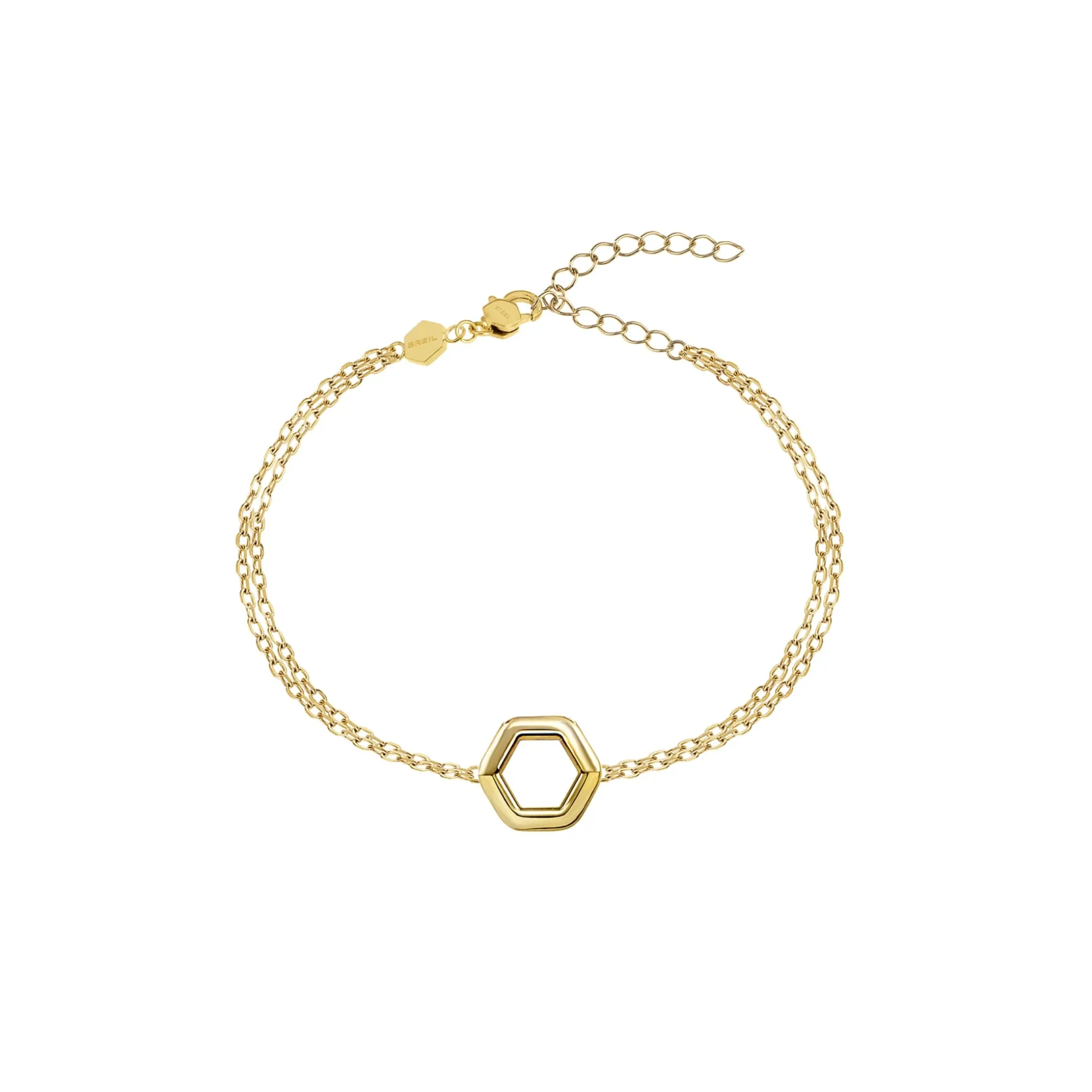 HEXAGONIA-IP GOLD STEEL BRACELET