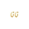 HEXAGONIA-IP GOLD STEEL EARRINGS