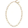 JOIN UP-IP GOLD POLISHED STEEL CHAIN NECKLACE